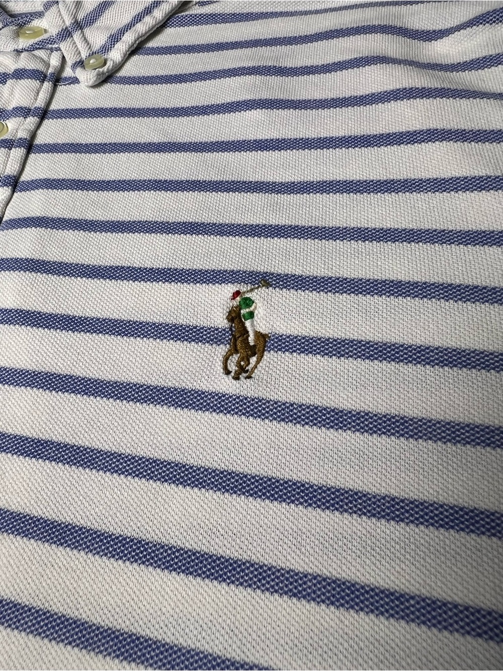 Ralph Lauren blue and white striped polo shirt - Picture 3 of 11